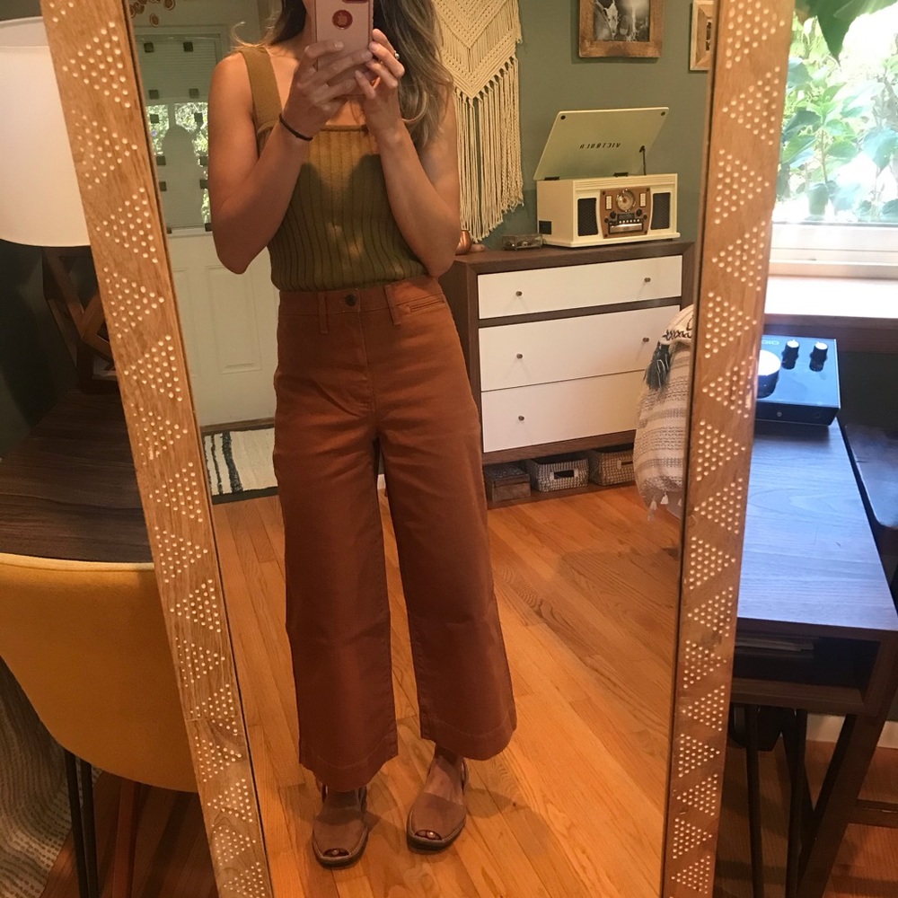 NWT Madewell Emmett Wide Leg Crop Pants